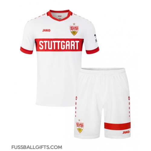 Stuttgart Fußballbekleidung Heimtrikot Kinder 2024-25 Kurzarm (+ kurze hosen)